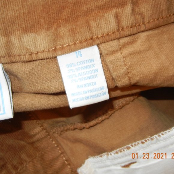 Casual Office Church Date  Corduroy Skirt sz 14 (wsk38) - Picture 3 of 14